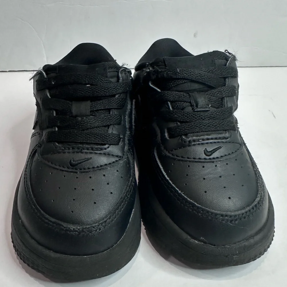 Kids Nike Air Force one Low Black Sneakers Low-Top Leather